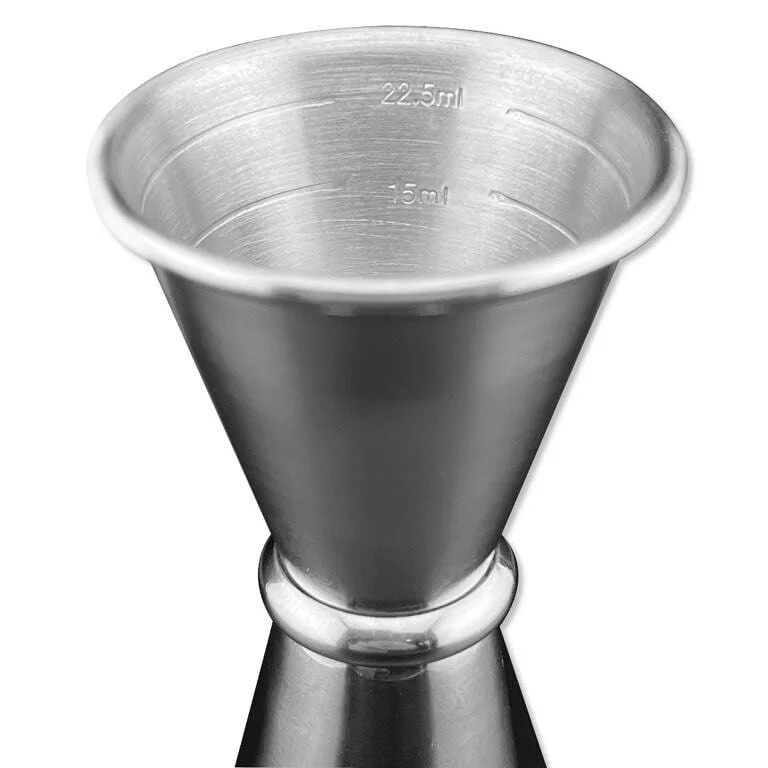 zdjęcie produktowe miarki barmańskiej o pojemności 60 ml na białym tle